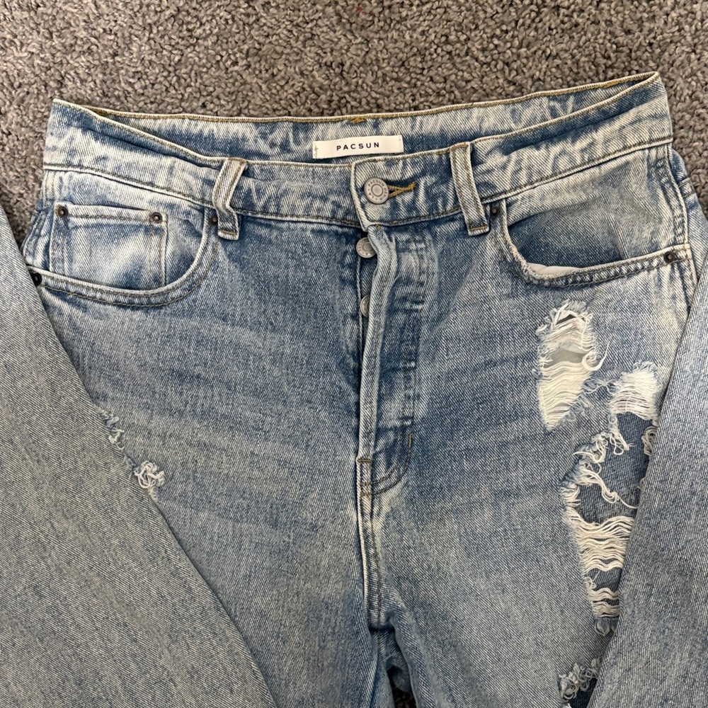 Pacsun Baggy Distressed Jeans Size 29 Light Wash
